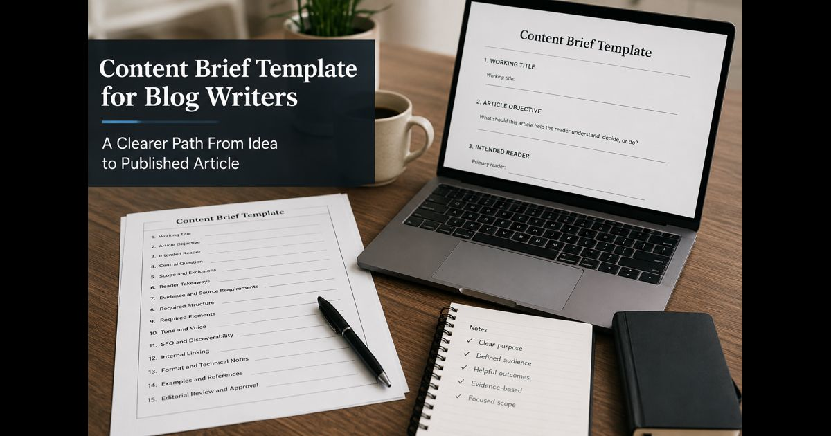 content brief template for blog writers